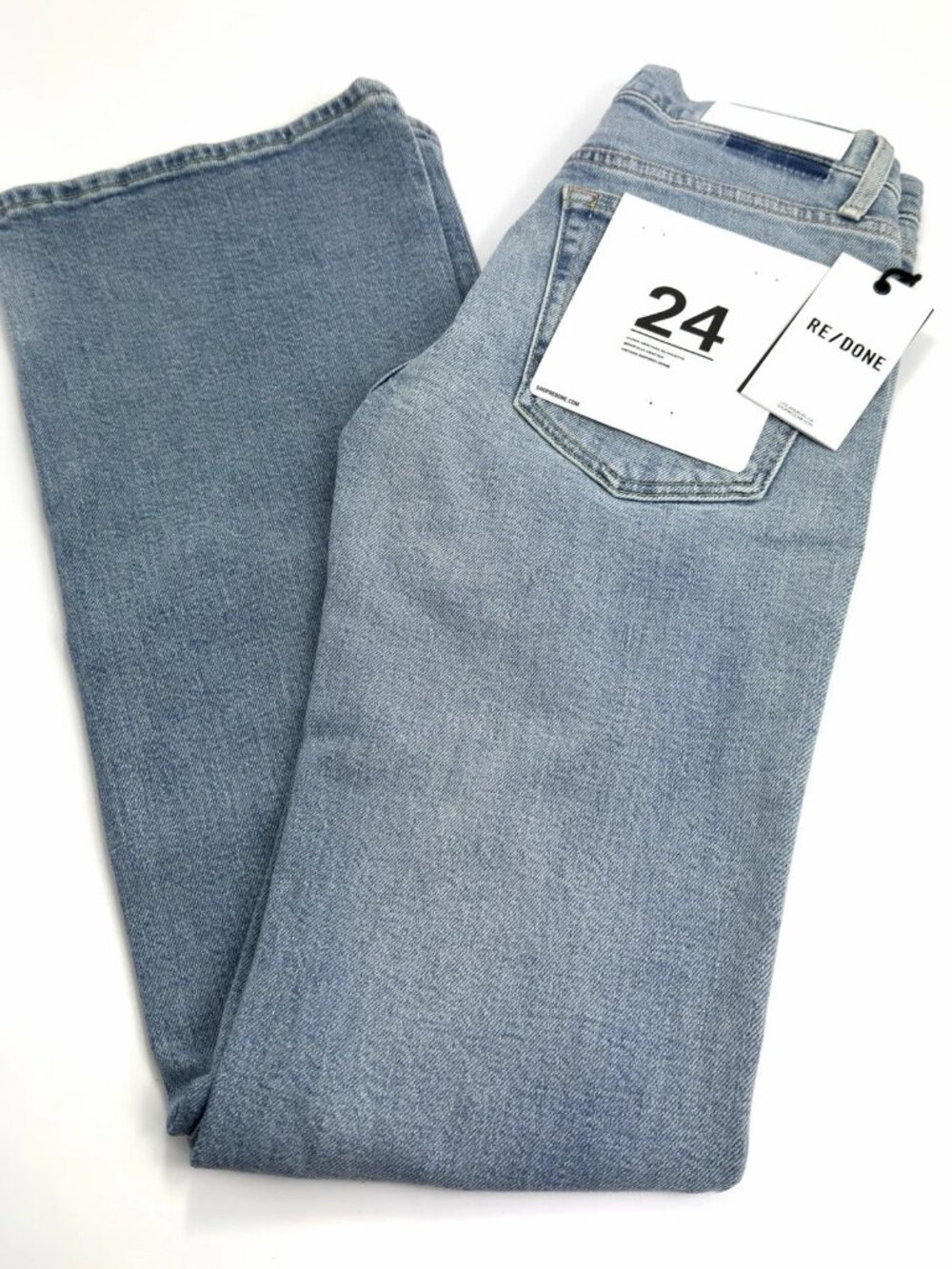 RE/DONE 70s Mid Rise Bootcut Jeans Opal Indigo Size 24
